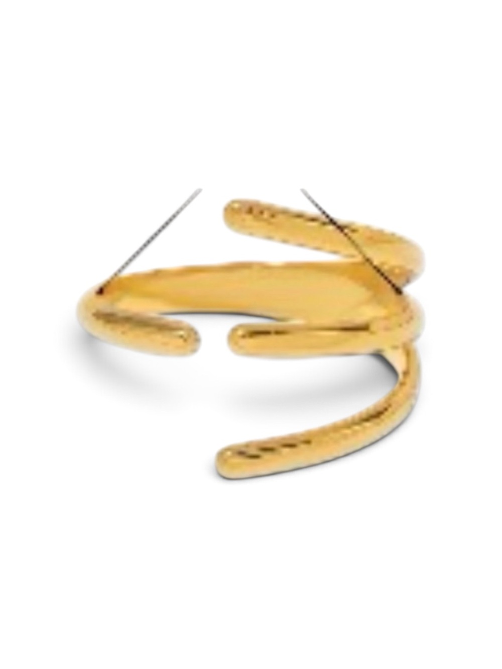 Gold plated Spiral Open Cuff Bracelet - Women Jewelry